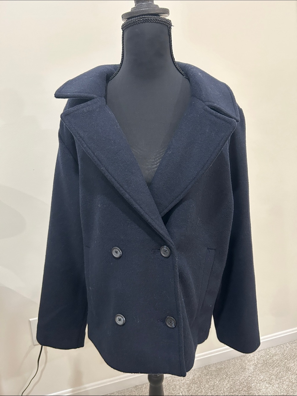 Hollister Women’s Navy Pea Coat